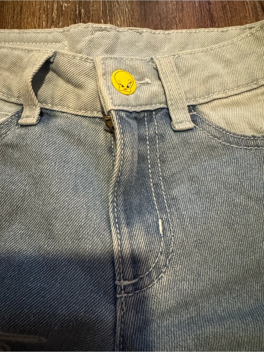 Justice Light Blue Denim Jeans with Looney Tunes Label